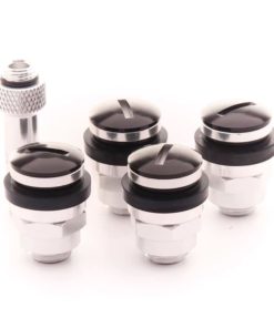 JR Aluminum Air Valves Set BLACK flat type