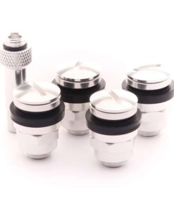 JR Aluminum Air Valves Set SILVER flat type