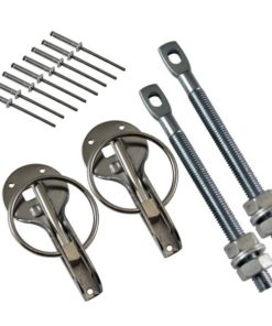 RRS Universal Dakar Steel Hood/Bonnet Pins/Fasteners Silver