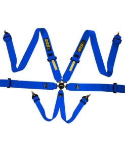 RRS Universal EVO 6 Point Harness 3 Inch FIA-Approved Blue