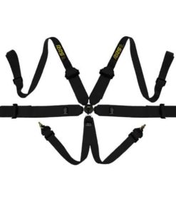 RRS PRO 6 Point Harness 3/2 Inch Hans FIA-Approved Black