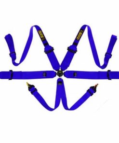 RRS PRO 6 Point Harness 3/2 Inch Hans FIA-Approved Blue